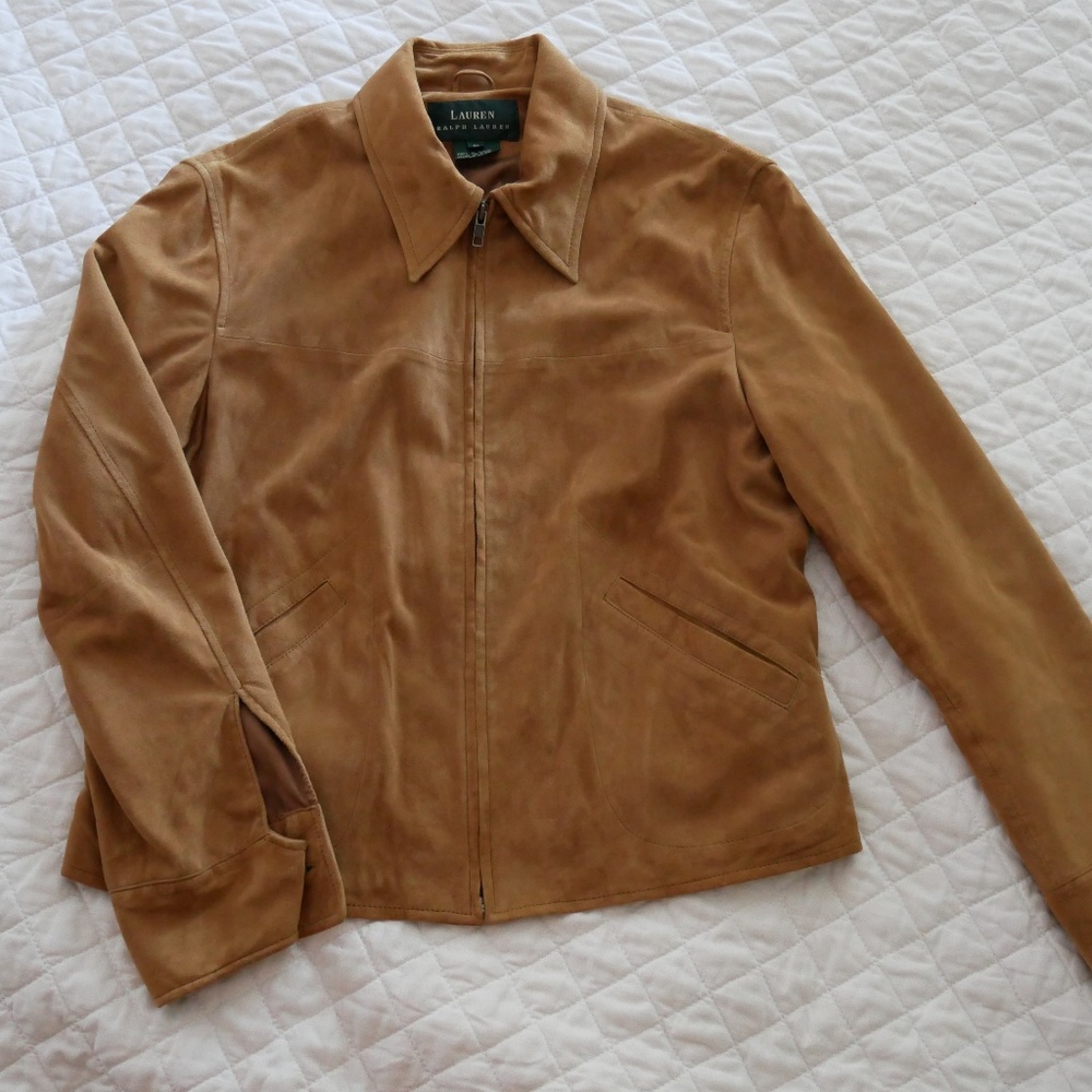 100% Leather Lauren by Ralph Lauren Suede Jacket